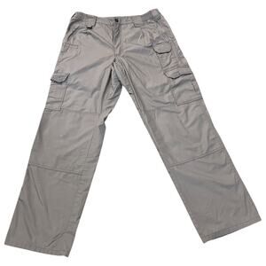 5.11 Tactical Series Mens Cargo Pants Straight Leg 34x32 Taupe Rip Stop Pockets